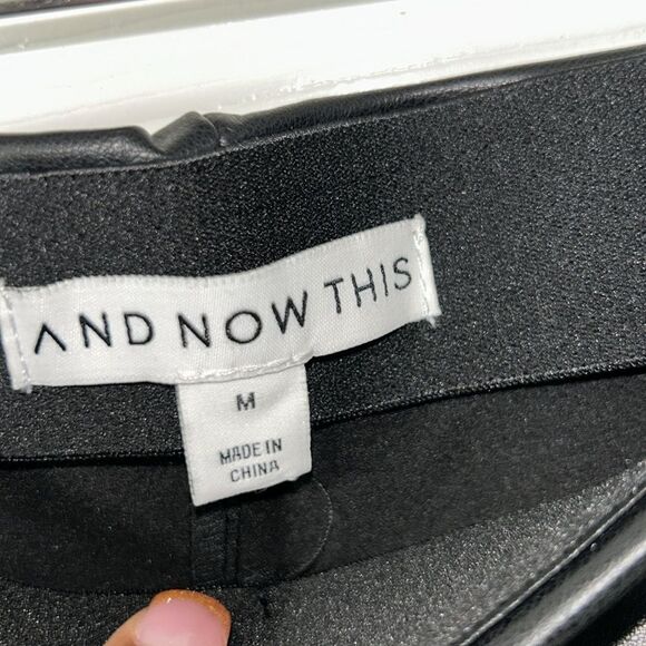 And Now This Black Seam-front Faux Leather
Leggings(Size Medium) - Picture 5 of 6